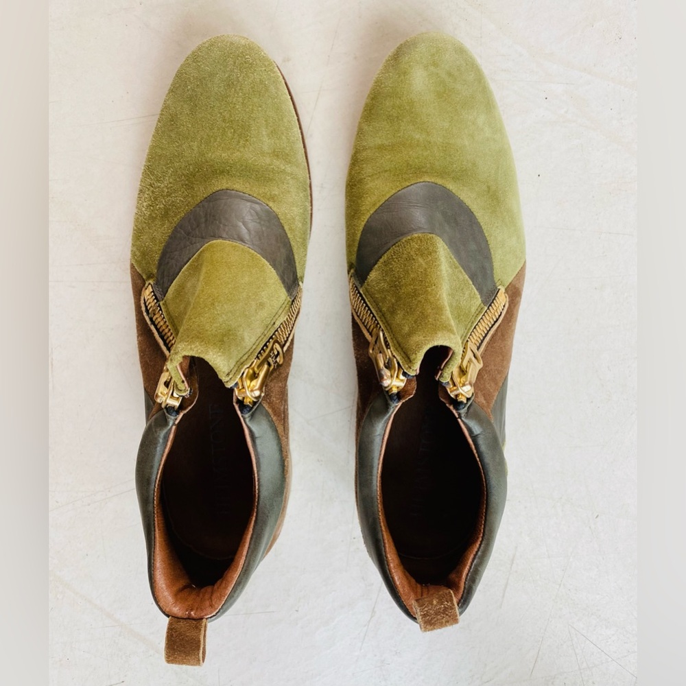 Heimstone Collection Shoes Womens Size 40EU Boho Suede Leather Green.